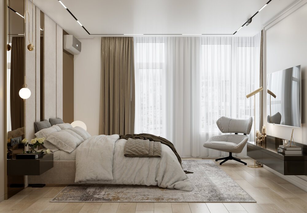 Thiết kế nội thất căn hộ chung cư 110m2 3 phòng ngủ hiện đại 10