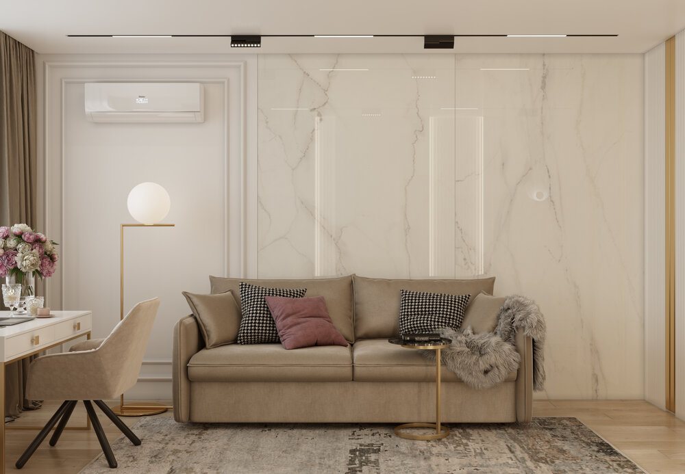 Thiết kế nội thất căn hộ chung cư 110m2 3 phòng ngủ hiện đại 156