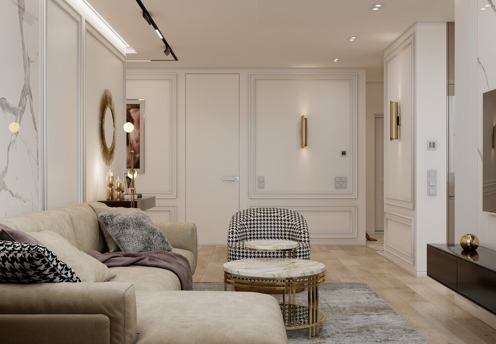 Thiết kế nội thất căn hộ chung cư 110m2 3 phòng ngủ hiện đại 2