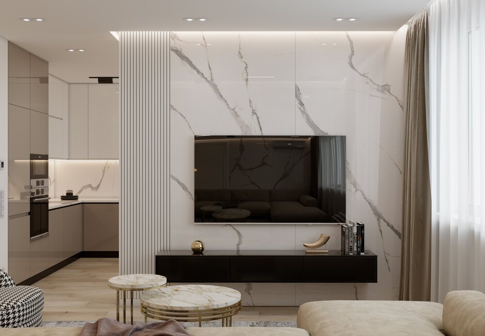 Thiết kế nội thất căn hộ chung cư 110m2 3 phòng ngủ hiện đại 244