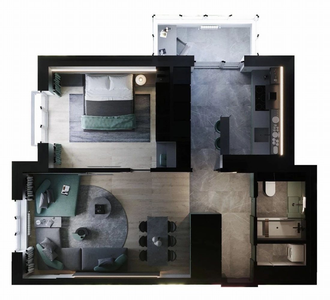 Báo giá mẫu thiết kế căn hộ 75m2 cao cấp sang trọng Bình Dương 1