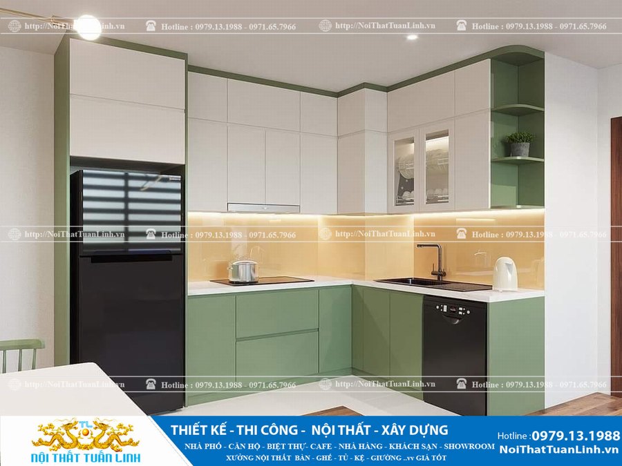 Thiết kế thi công tủ bếp đẹp rẻ mẫu mới tại Bình Dương 1