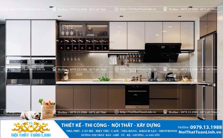 Thi công nội thất nhà bếp chữ I tại Bình Dươngbáo giá 