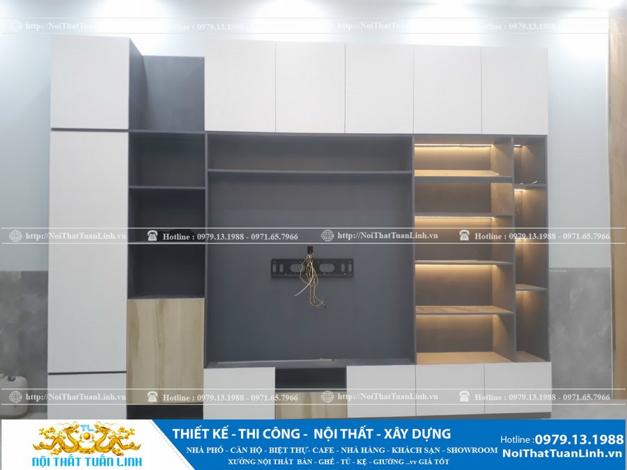 Mẫu nội thất tủ trưng bày phòng khách hoặc phòng ngủ 1