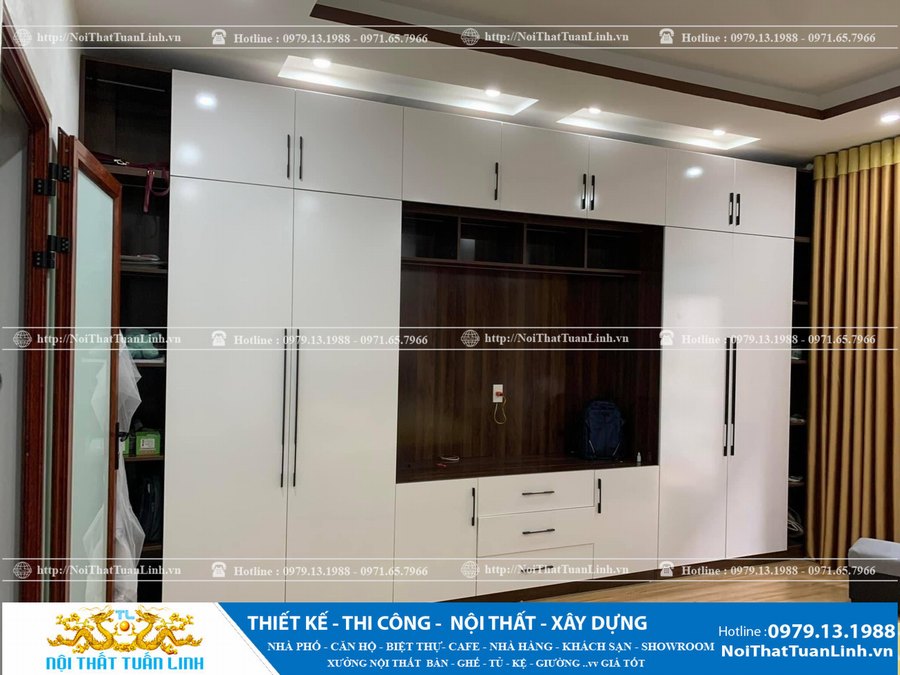 Nhà phố-Căn hộ-Biệt thự-Thi công nội thất tủ kệ phòng ngủ tại Bình Dương 1