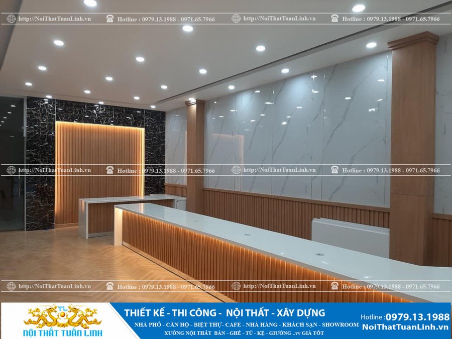 Nội thất Tuấn Linh - Thiết Kế Quầy Lễ Tân Văn Phòng Ấn Tượng, Đẳng Cấp 2023 1