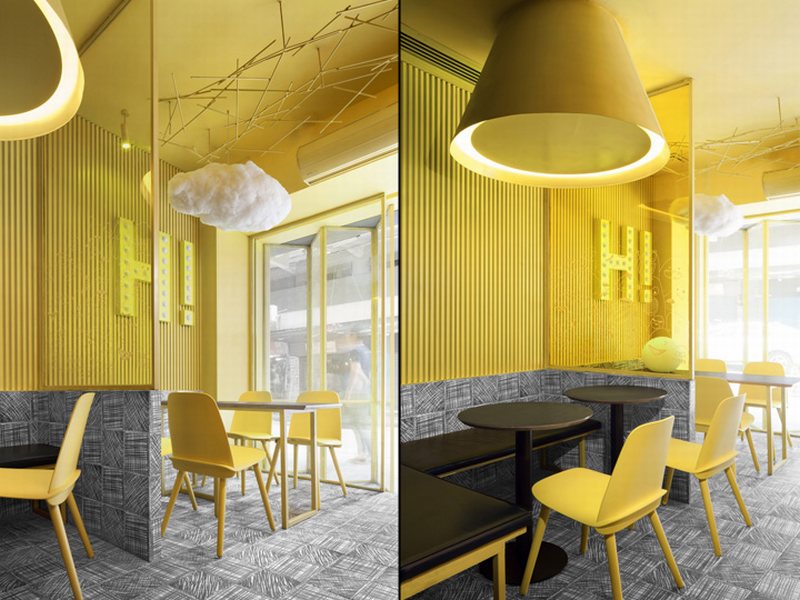 Thiết kế thi công nội thât quán cafe và trà sữa 2