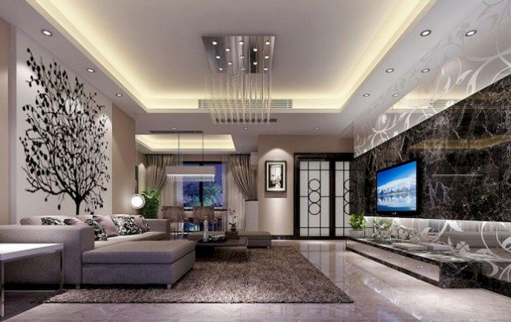 Trang trí đá tự nhiên trong phòng khách 1