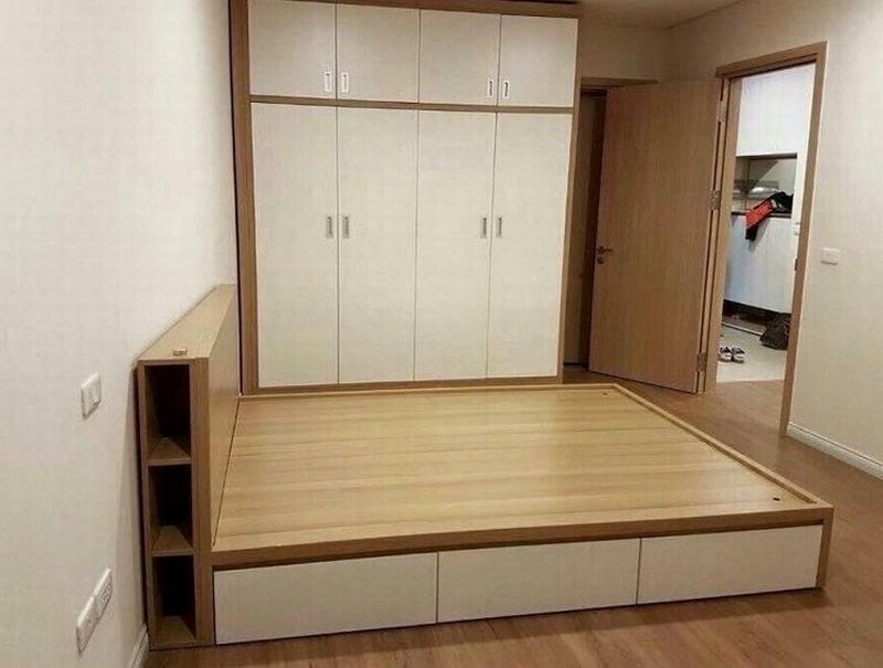 Mẫu giưởng và tủ quần áo gỗ công nghiệp giá rẻ 1279 1