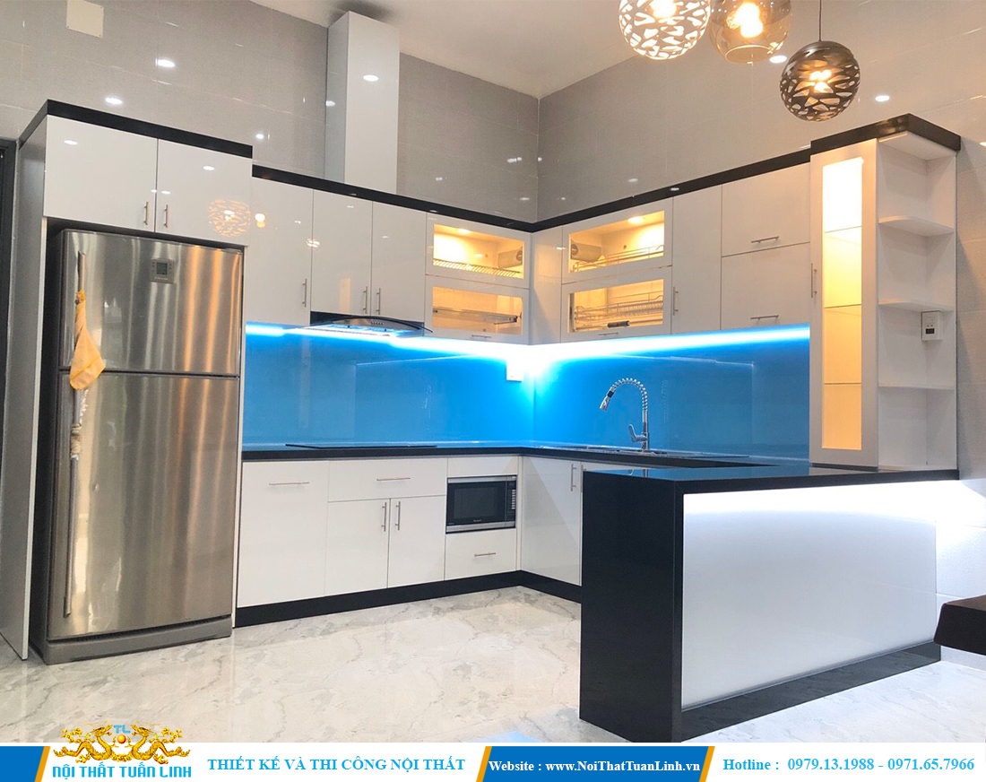 Thiết kế thi công nhà bếp đẹp phụ kiện thông minh 1
