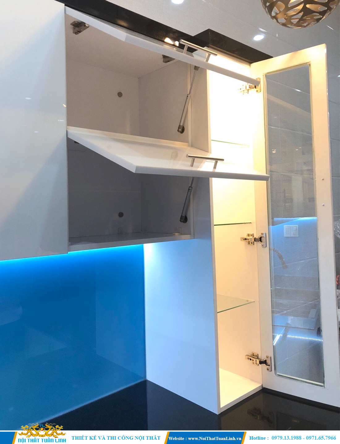Thiết kế thi công nhà bếp đẹp phụ kiện thông minh 5
