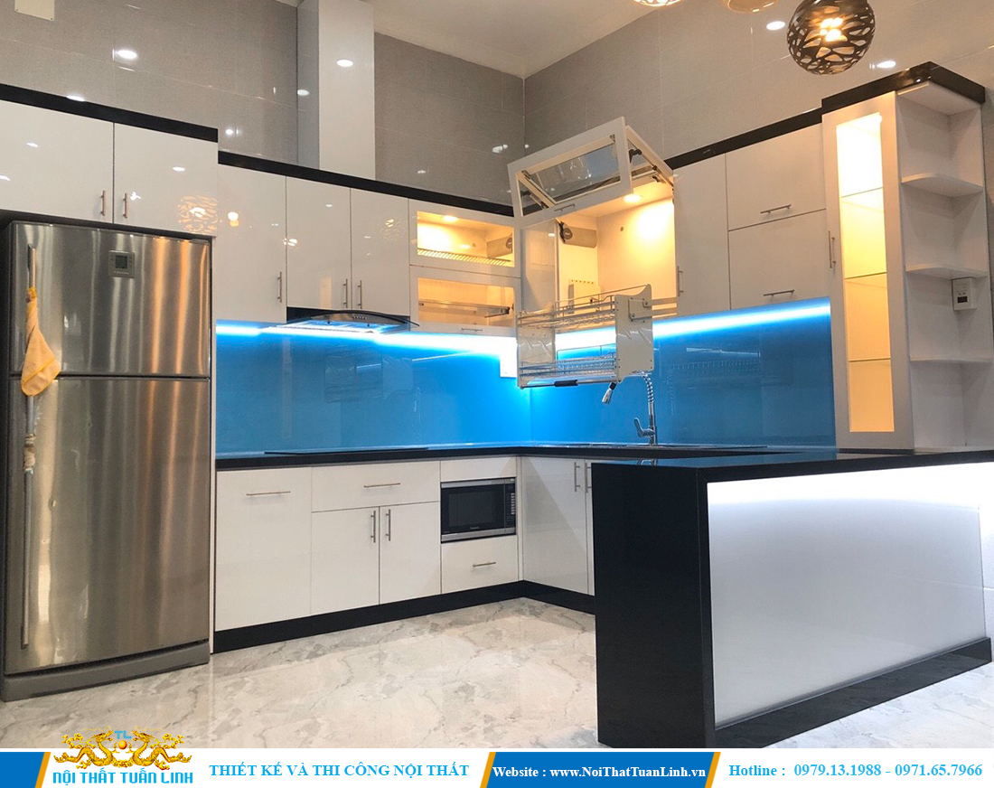 Thiết kế thi công nhà bếp đẹp phụ kiện thông minh 7