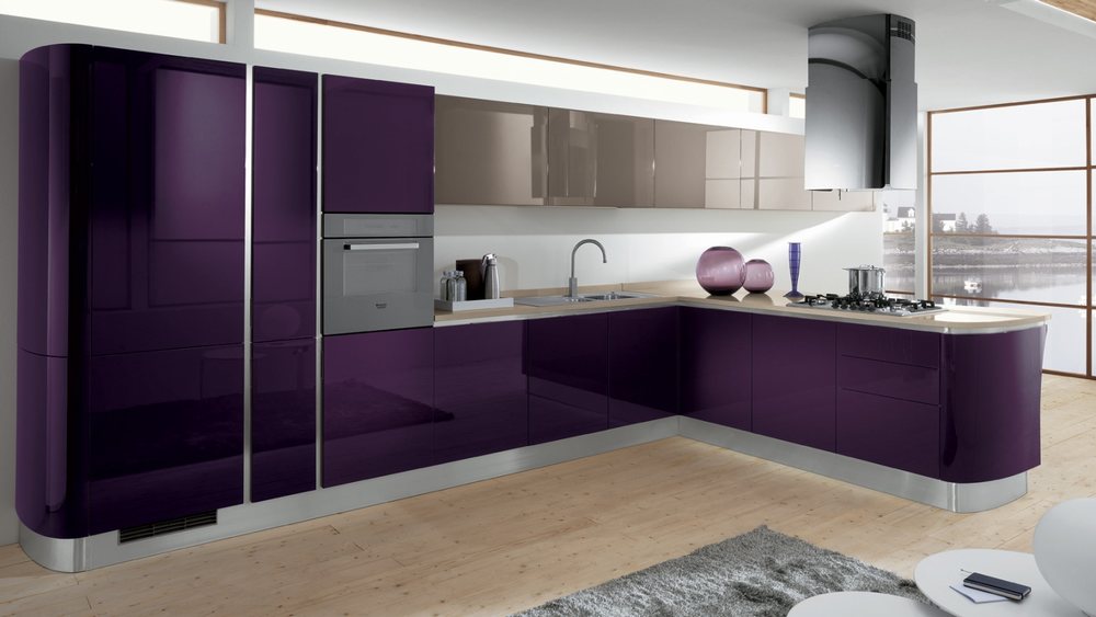 Thiết kế nhà bếp đẹp với sắc tím 11