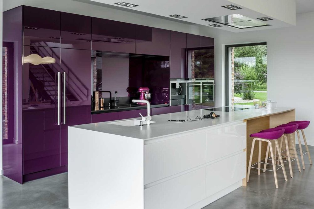 Thiết kế nhà bếp đẹp với sắc tím 15
