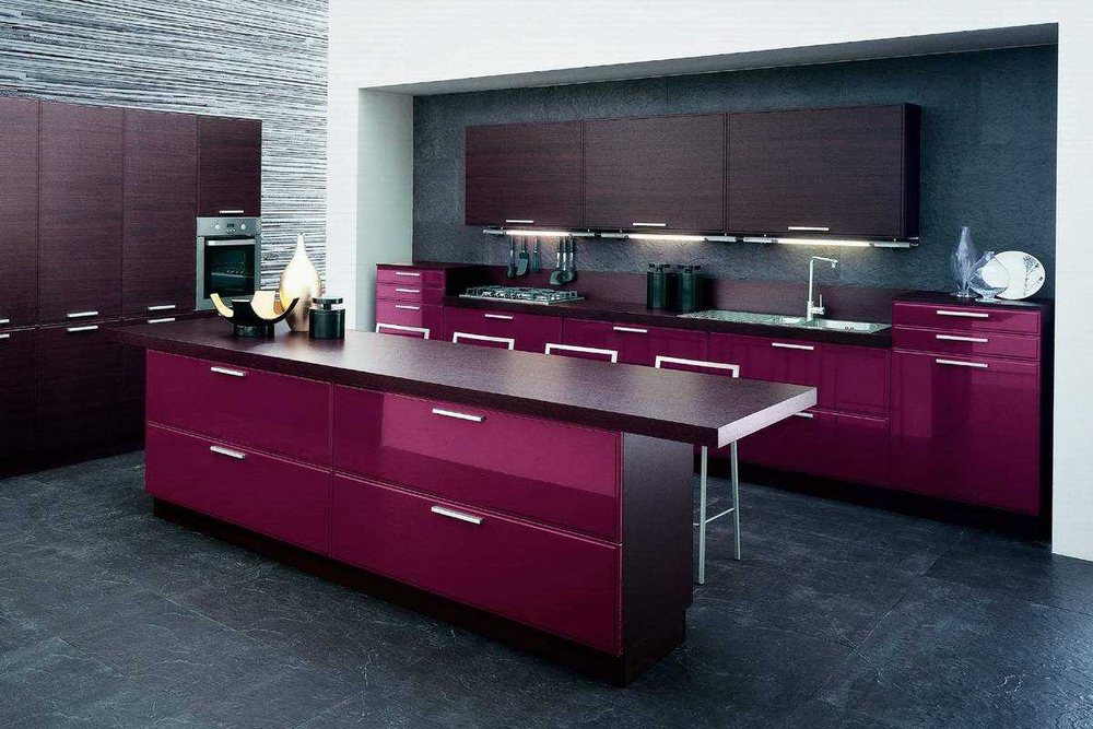 Thiết kế nhà bếp đẹp với sắc tím 18