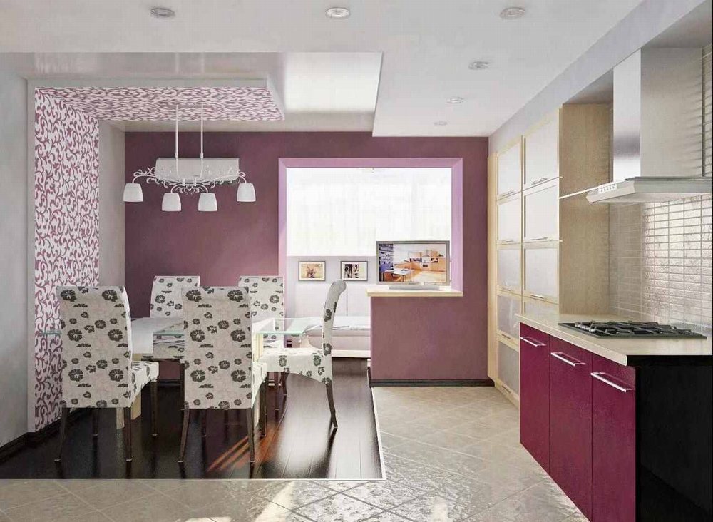 Thiết kế nhà bếp đẹp với sắc tím 3