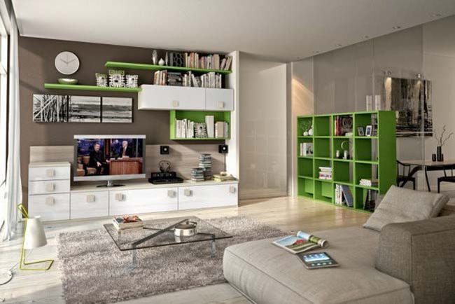 Ý tưởng thiết kế kệ tủ hiện đại cho phòng khách đẹp 4
