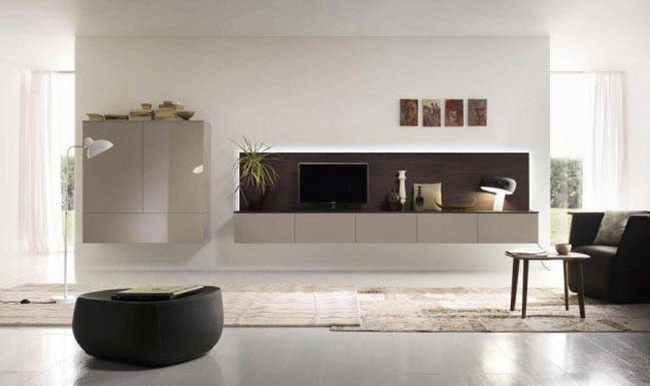 Ý tưởng thiết kế kệ tủ hiện đại cho phòng khách đẹp 5