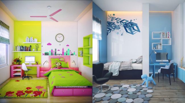 phòng trẻ em hướng tới chủ đề