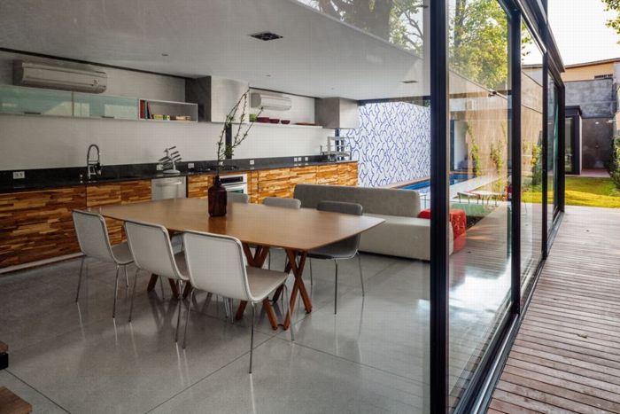mẫu nhà phố đẹp hình chữ nhật 10