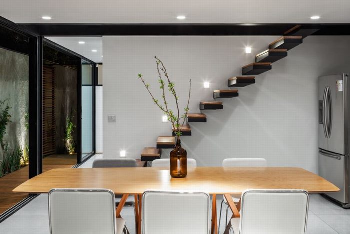 mẫu nhà phố đẹp hình chữ nhật 11