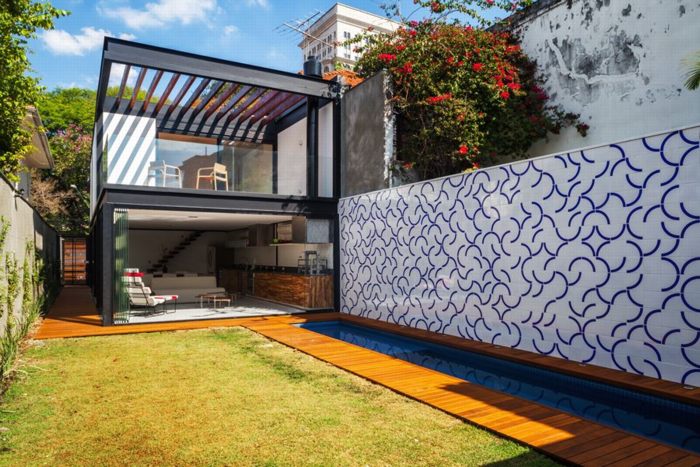mẫu nhà phố đẹp hình chữ nhật 1t