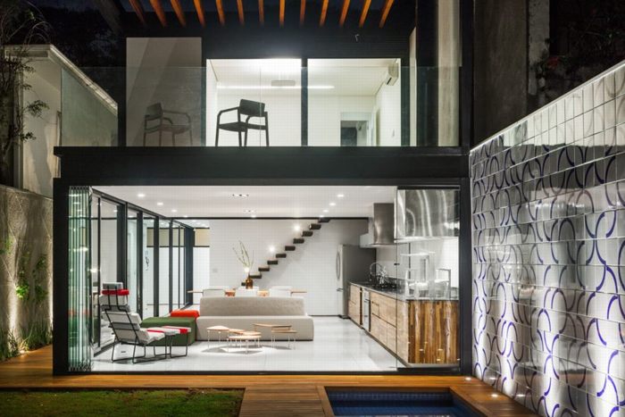 mẫu nhà phố đẹp hình chữ nhật 6