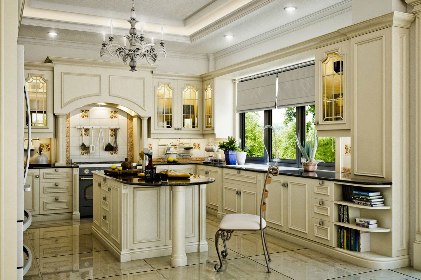 Thiết kế nhà bếp đẹp phong cách tân cổ điển 1
