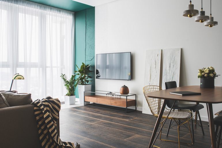 Thiết kế nội thất căn hộ cao cấp sang trọng hiện đại xanh vàng 6