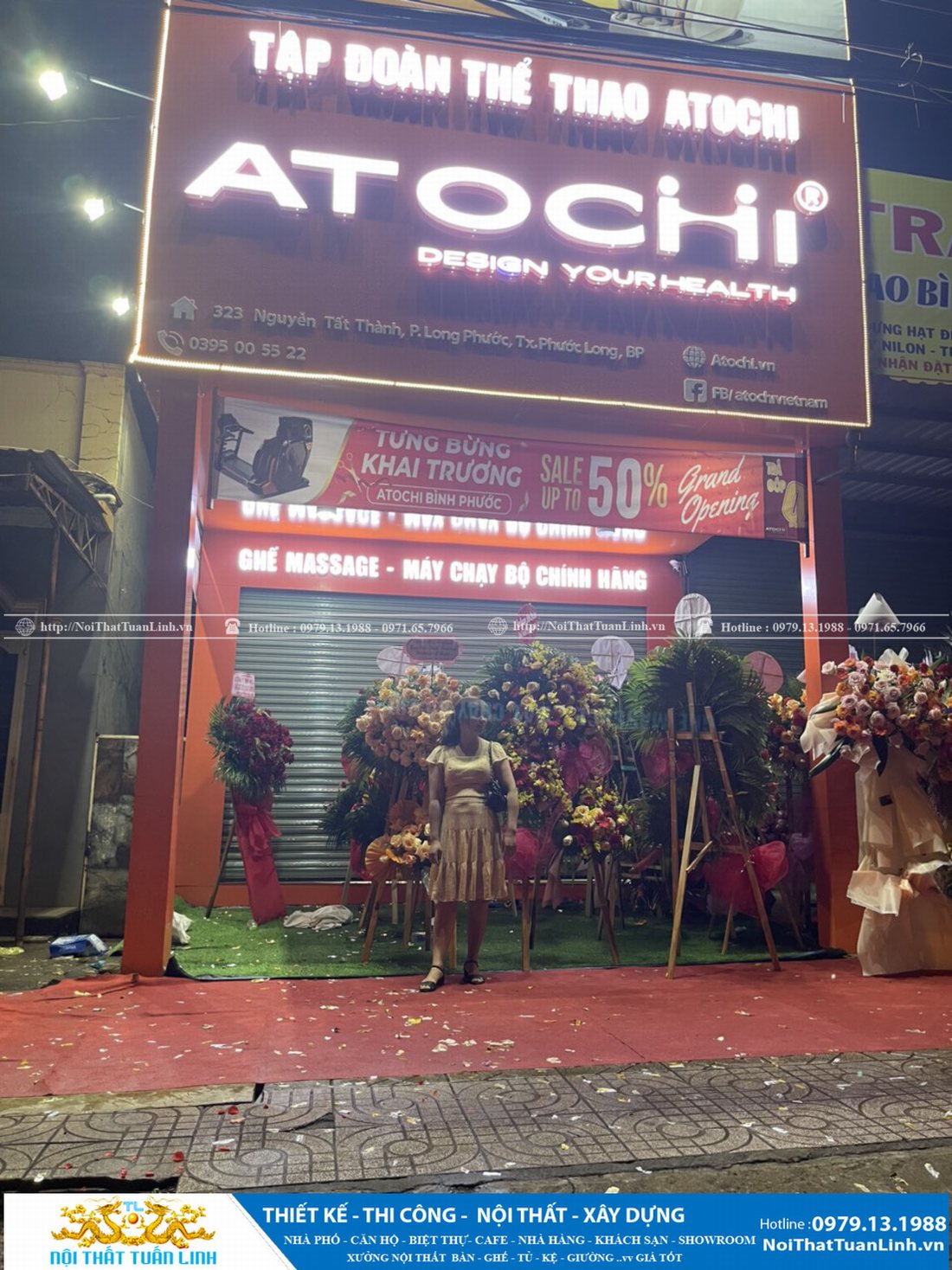 Thiết kế thi công showroom Tập Đoàn Thể Thao Atochi tại Bình Phước 1