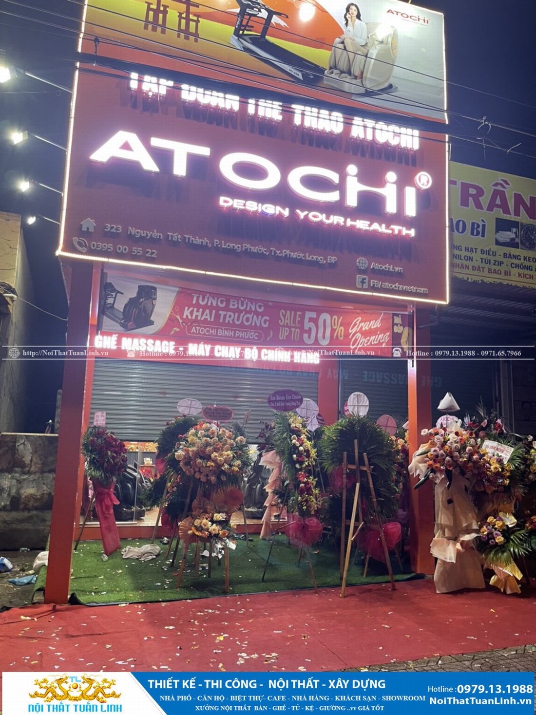 Thiết kế thi công showroom Tập Đoàn Thể Thao Atochi tại Bình Phước 2