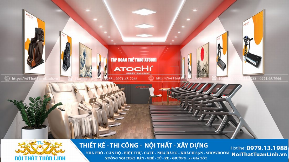 Thiết kế thi công showroom Tập Đoàn Thể Thao Atochi tại Bình Phước 3