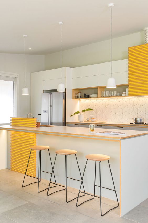 Thiết kế nội thất phòng bếp nhẹ nhàng 1