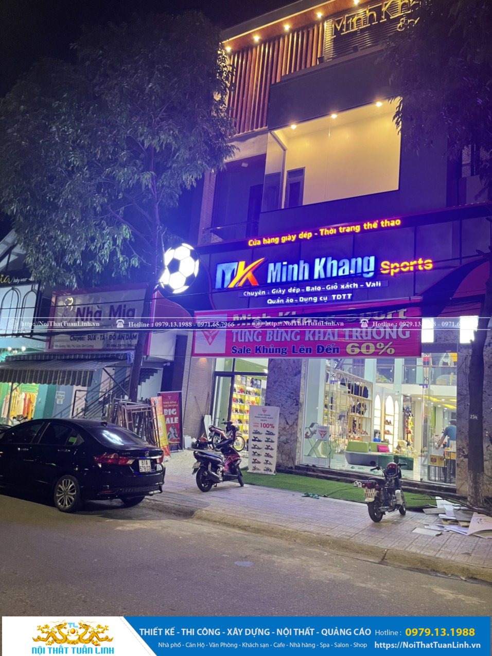Báo giá thiết kế thi công nội thất shop thời trang Minh Khang Sport tại Phú Giáo Bình Dương 3