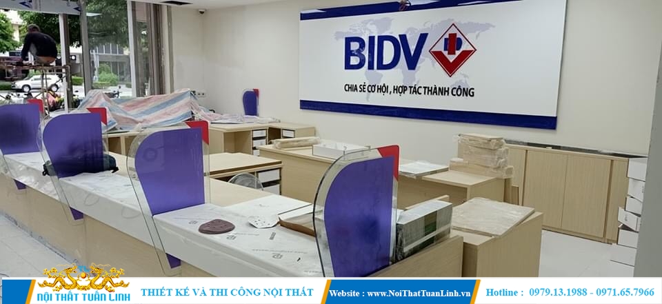 Thiết kế thi công nội thất văn phòng ngân hàng tại Bình Dương TPHCM Đồng Nai 123