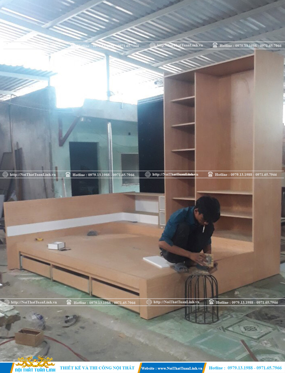 Sản xuất thiết kế thi công các loại giường thông minh giá tốt 1
