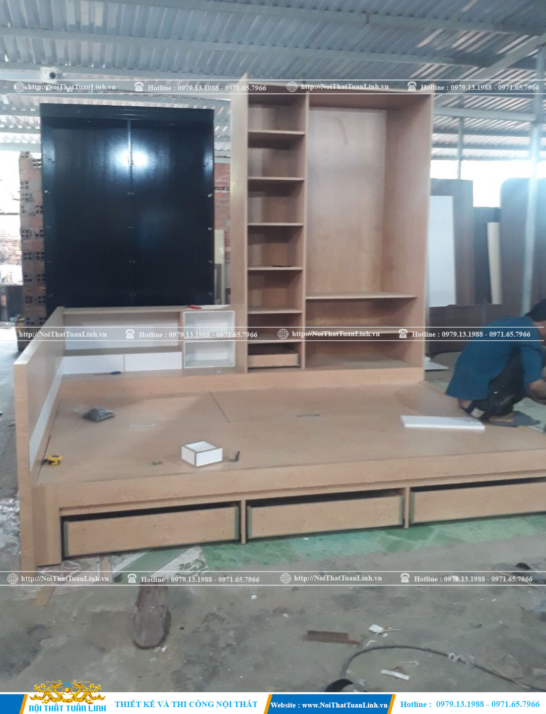 Sản xuất thiết kế thi công các loại giường thông minh giá tốt 2