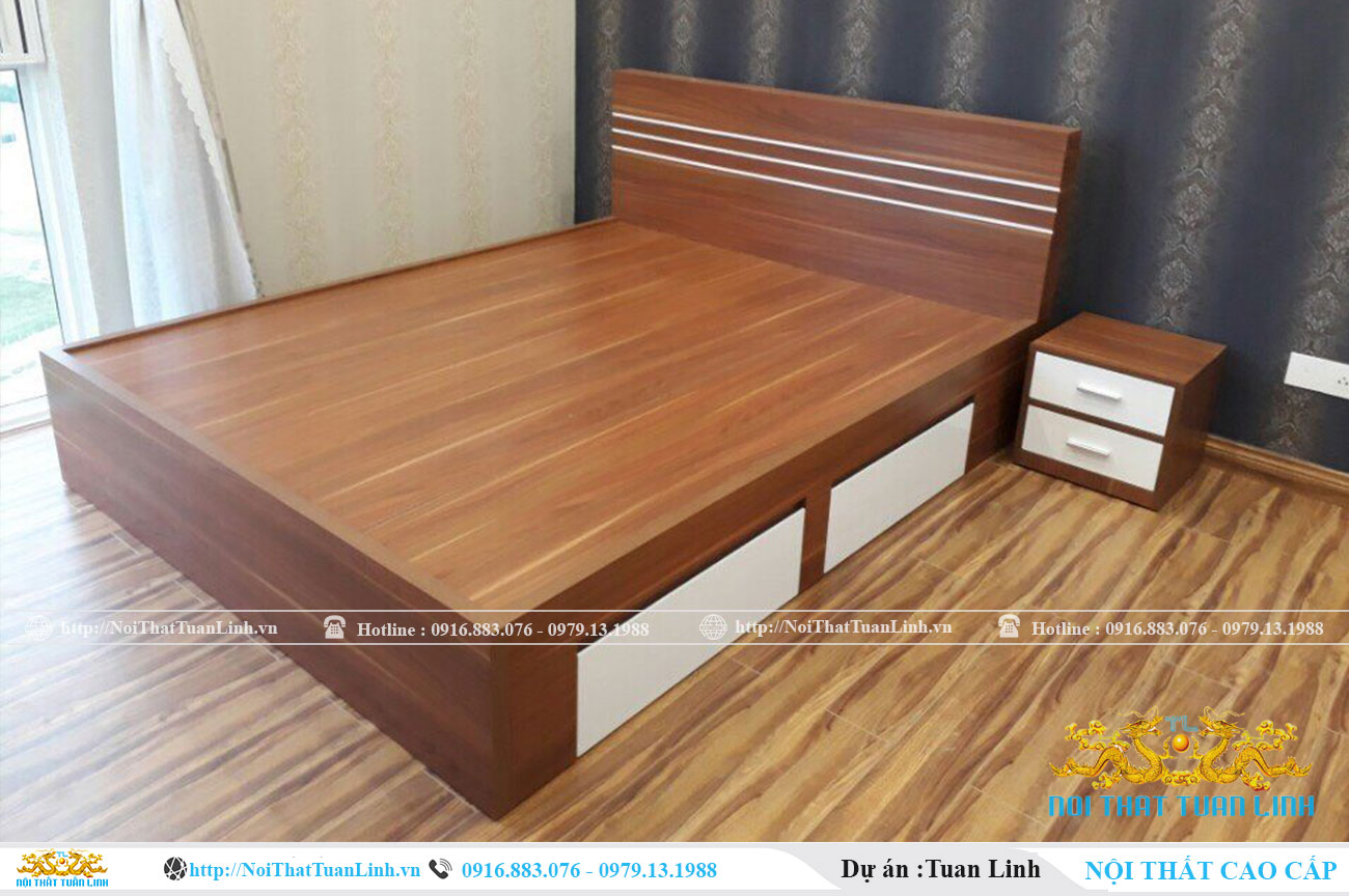 Giường gỗ công nghiệp giá tốt 1