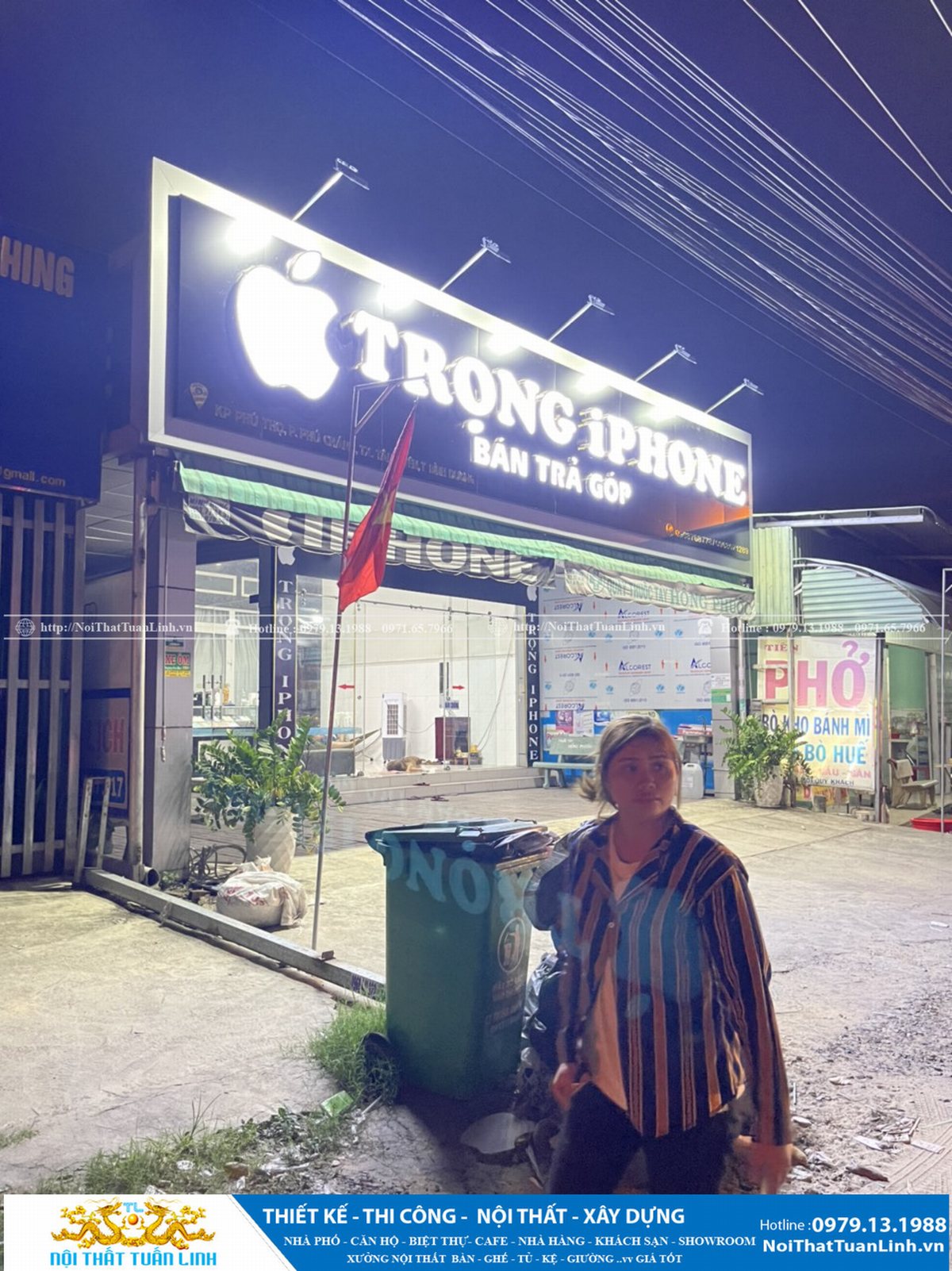 Thiết kế thi công showroom cửa hàng điện thoại Trọng Iphone tại Bình Dương 1
