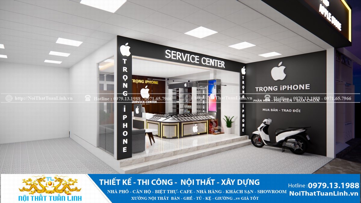 Thiết kế thi công showroom cửa hàng điện thoại Trọng Iphone tại Bình Dương 65