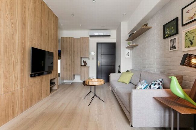 thiết kế nền gỗ hiện đại