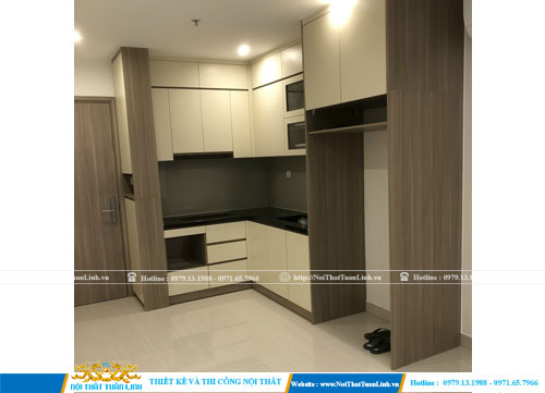 Thi công lắp đặt nội thất bếp chung cư căn hộ Bình Dương