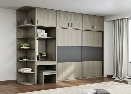 Mẫu tủ quần áo đẹp tích hợp bàn trang điểm,nội thất Bình Dương