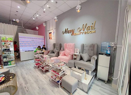 Sản xuất thiết kế thi công nội thất trọn gói tiệm Nail tại Bình Dương vàTPHCM