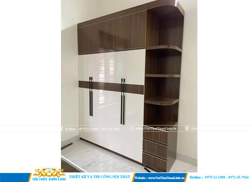 Giá thi công nội thất tủ áo phòng ngủ đẹp tại Bình Dương