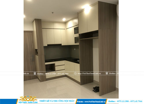 Thi công tủ bếp nhà phố,chung cư nhỏ gọn tại Bình Dương