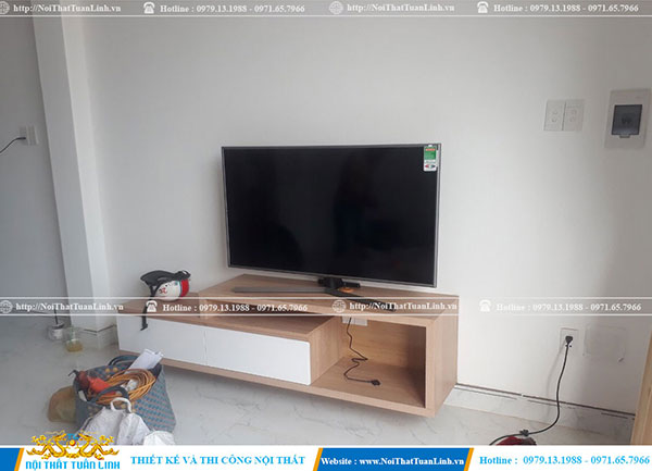 Thi công sản xuất kệ gỗ tivi