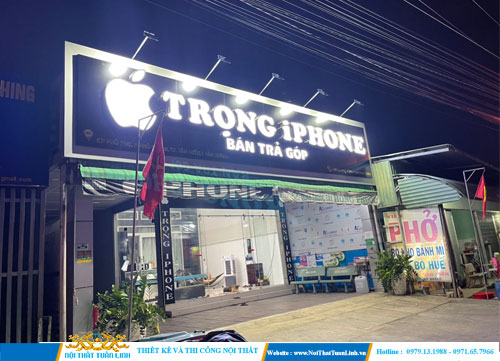 Thiết kế thi công bảng hiệu quảng cáo showroom điện thoại Bình Dương