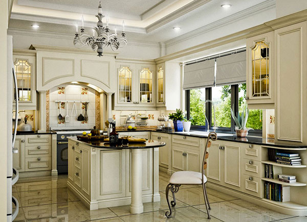 Thiết kế nhà bếp đẹp phong cách tân cổ điển