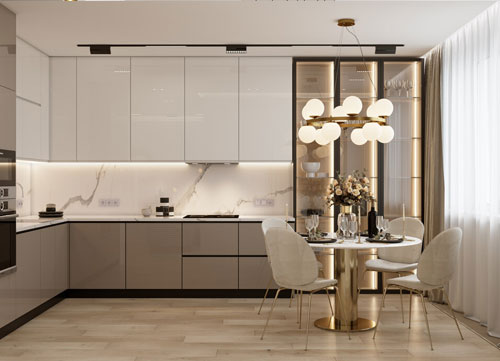 Thiết kế nội thất căn hộ chung cư 110m2 3 phòng ngủ hiện đại
